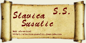 Slavica Šušulić vizit kartica